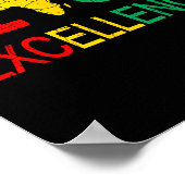 Black Excellence Black Geschiedenis Maand BHM Mann Poster (Hoek)