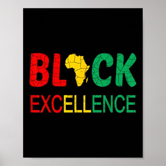 Black Excellence Black Geschiedenis Maand BHM Mann Poster (Voorkant)