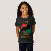 Black Excellence Pan African Flag Afro Black Histo T-shirt (Voorkant volledig)