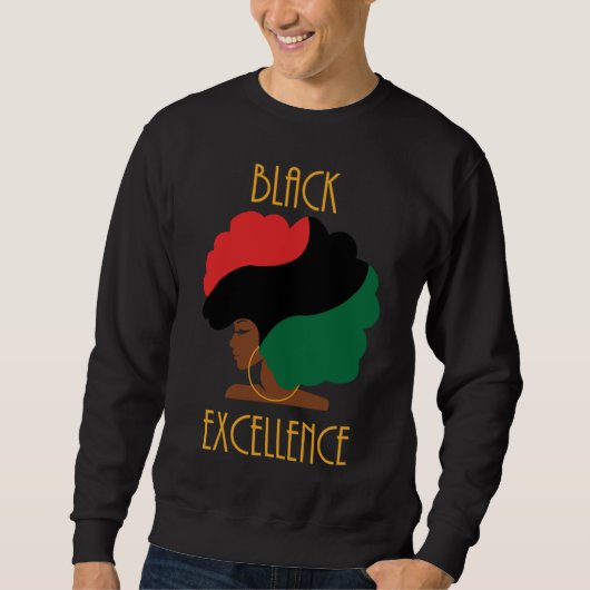 Black Excellence Pan African Flag Afro Black Histo Trui (Voorkant)