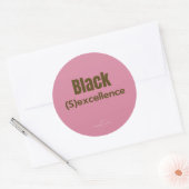 Black Excellence;) Ronde Sticker (Envelop)