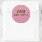 Black Excellence;) Ronde Sticker (Tas)