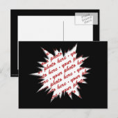 Black EXPLODE Foto Lijst Briefkaart (Voorkant / Achterkant)