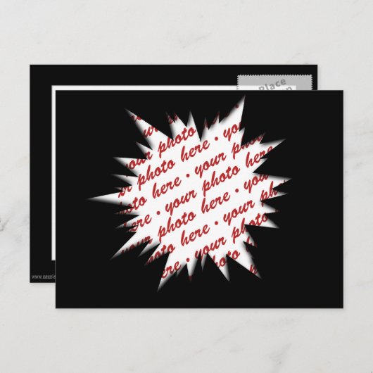 Black EXPLODE Foto Lijst Briefkaart (Voorkant / Achterkant)