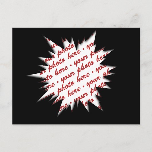 Black EXPLODE Foto Lijst Briefkaart (Voorkant)