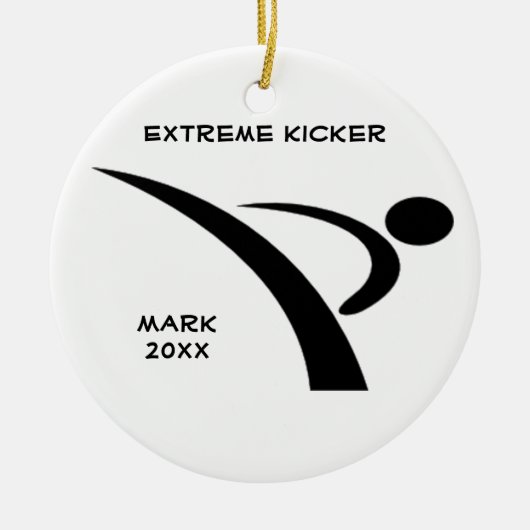 Black Extreme Kicker Ornament (Voorkant)