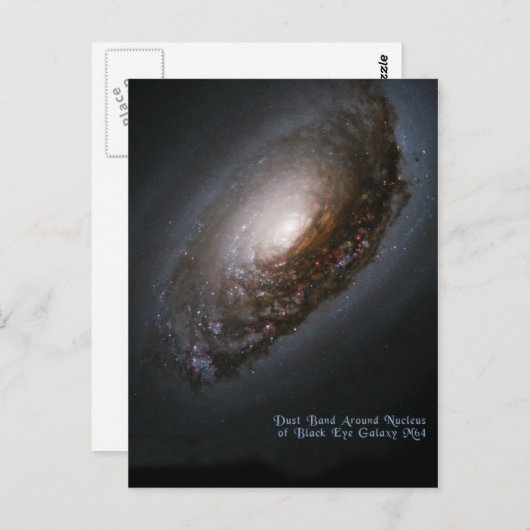 Black Eye Galaxy aka Sleeping Beauty Galaxy Briefkaart (Voorkant / Achterkant)