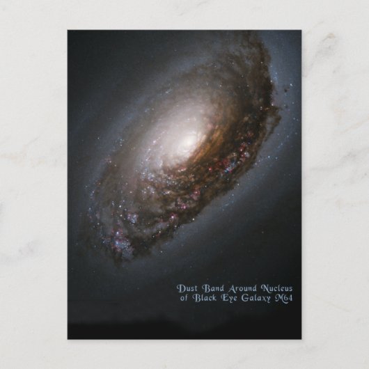 Black Eye Galaxy aka Sleeping Beauty Galaxy Briefkaart (Voorkant)