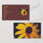 Black-eye susans - sjabloon voor visitekaartjes (Voorkant / Achterkant)