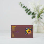 Black-eye susans - sjabloon voor visitekaartjes (Staand voorkant)