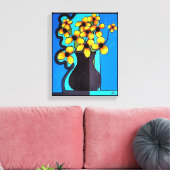 Black Eyed Susan Abstract Canvas Afdruk (Insitu (Woonkamer))