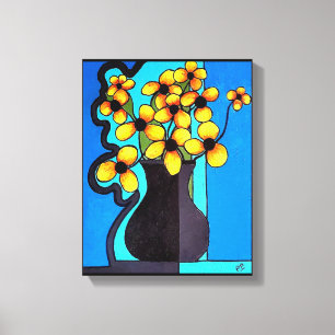 Black Eyed Susan Abstract Canvas Afdruk