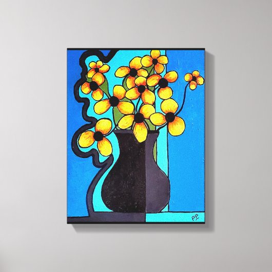 Black Eyed Susan Abstract Canvas Afdruk (Voorkant)