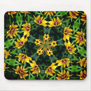 Black Eyed Susan Abstracte Flower Art Muismat
