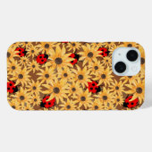 Black-Eyed Susan And Ladybugs Seamless Pattern Case-Mate iPhone Case (Achterkant (horizontaal))