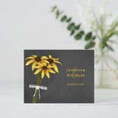 Black Eyed Susan bewaart de datum waarop de knoop  Aankondigingskaart (Staand voorkant)