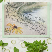 Black Eyed Susan Birthday Theedoek (Gevouwen)