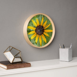 Black Eyed Susan Bloem Foto Muur Klok