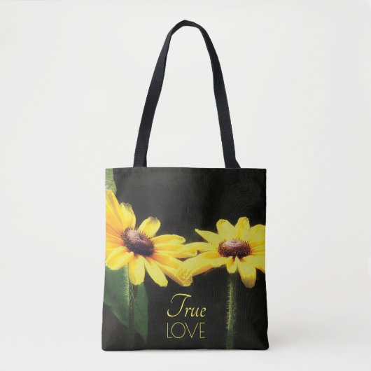 Black Eyed Susan Bloem Ware Liefde Tote Bag (Voorkant)