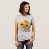 Black-eyed Susan Bloemen Vrouwen Basic T-shirt (Voorkant volledig)