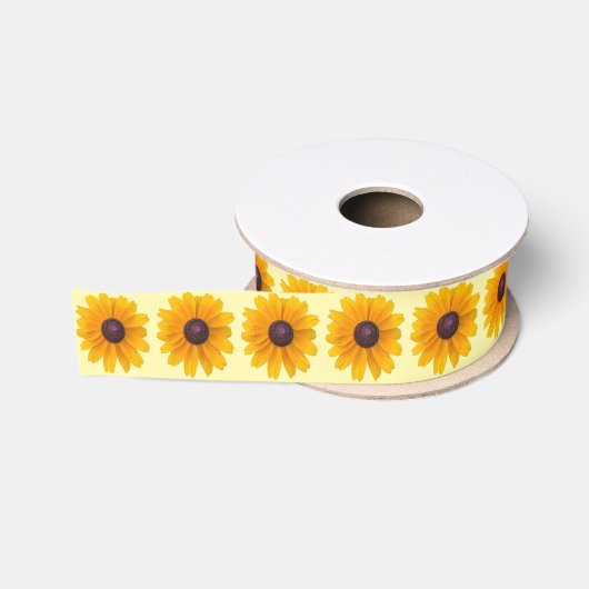 Black-eyed Susan Bloemlint Grosgrain Lint (Spoel)