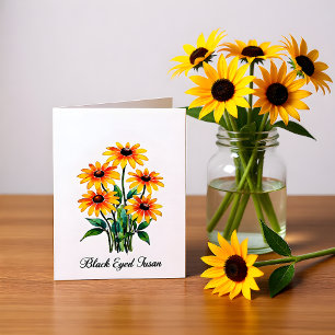 Black Eyed Susan Bloemstuk Lege Notitiekaart