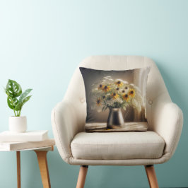 Black-eyed Susan Bouquet op kant Kussen
