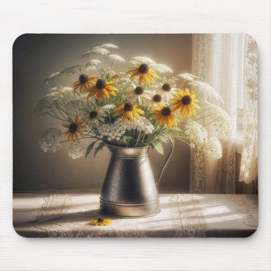 Black-eyed Susan Bouquet op kant Muismat (Voorkant)