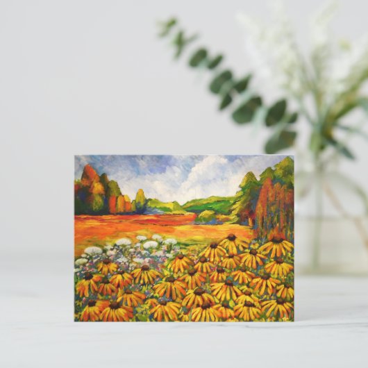 Black Eyed Susan Briefkaart (Staand voorkant)