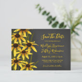 Black Eyed Susan bruiloft Save The Date (Staand voorkant)