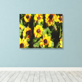 Black Eyed Susan Canvas Afdruk (Insitu (Houten vloer))