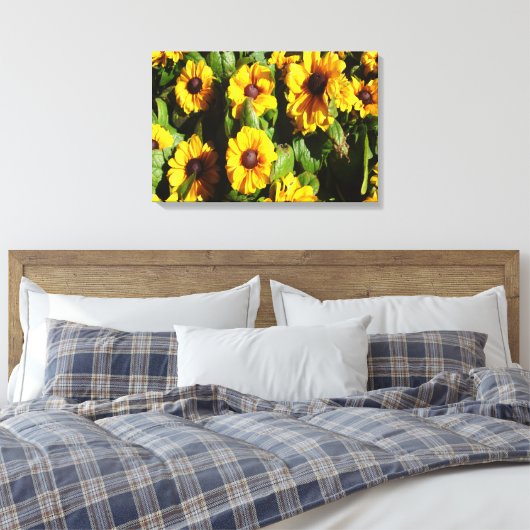 Black Eyed Susan Canvas Afdruk (Insitu (Slaapkamer))
