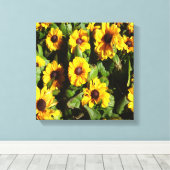 Black Eyed Susan Canvas Afdruk (Insitu (Houten vloer))