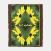 Black Eyed Susan Daisy Abstract gepersonaliseerd Fleece Deken (Voorkant)