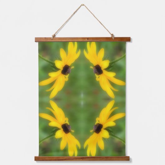 Black Eyed Susan Daisy Abstract Hangend Wandkleed (Voorkant)