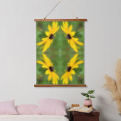 Black Eyed Susan Daisy Abstract Hangend Wandkleed (Slaapkamer)