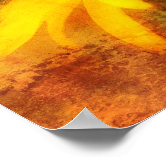 Black Eyed Susan Daisy Abstract Verdrietig Poster (Hoek)