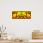 Black Eyed Susan Daisy Abstract Verdrietig Poster (Keuken)