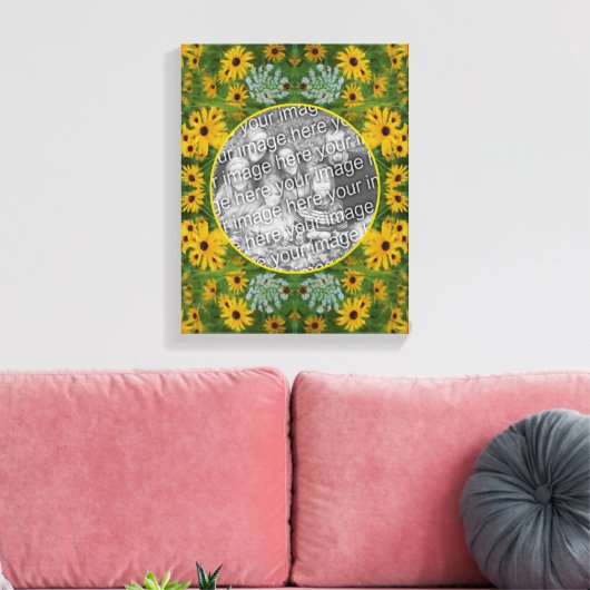 Black Eyed Susan Daisy Creëer Uw eigen foto Canvas Afdruk (Insitu (Woonkamer))