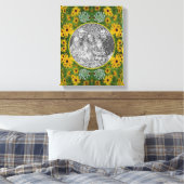 Black Eyed Susan Daisy Creëer Uw eigen foto Canvas Afdruk (Insitu (Slaapkamer))