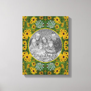 Black Eyed Susan Daisy Creëer Uw eigen foto Canvas Afdruk