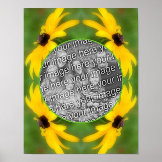 Black Eyed Susan Daisy Creëer Uw eigen foto Poster (Voorkant)