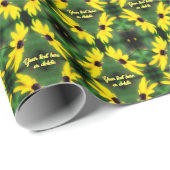 Black Eyed Susan Daisy Flower gepersonaliseerd Cadeaupapier (Rol Hoek)