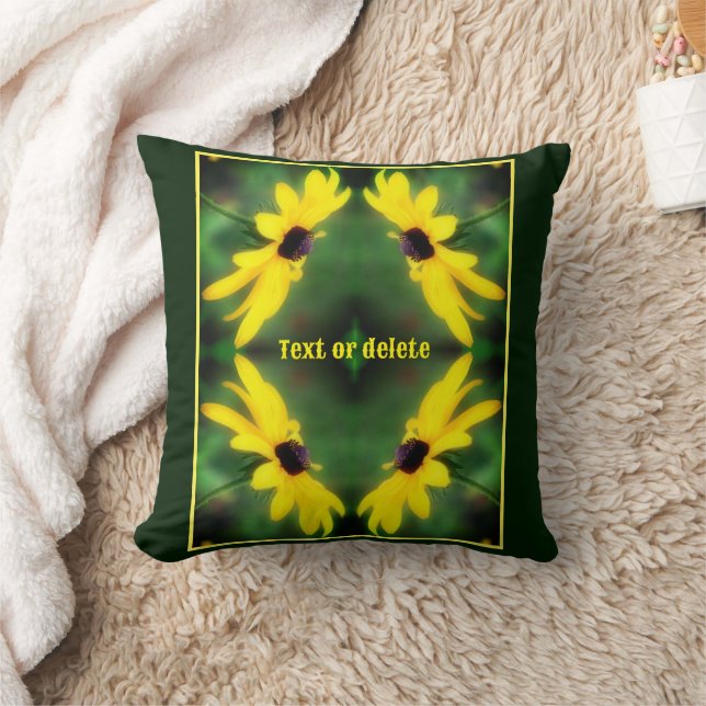Black Eyed Susan Daisy Flower gepersonaliseerd Kussen (Deken)