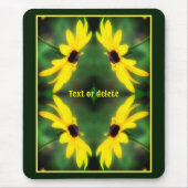 Black Eyed Susan Daisy Flower gepersonaliseerd Muismat (Voorkant)