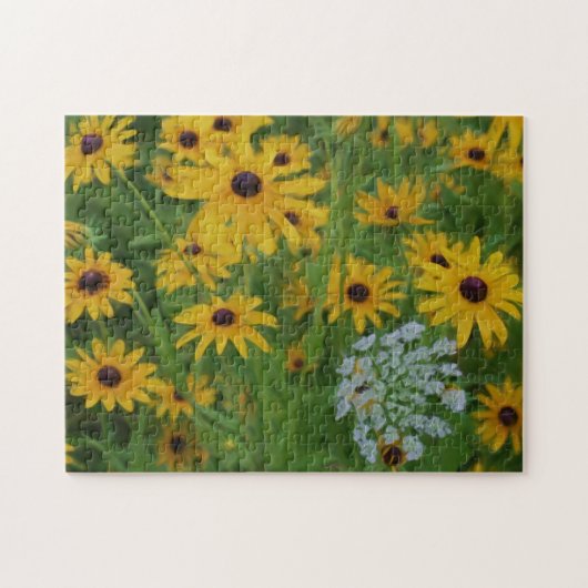 Black Eyed Susan Daisy Flower Photo Painting Legpuzzel (Horizontaal)