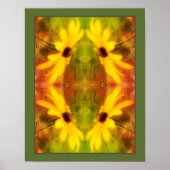 Black Eyed Susan Daisy Verdrietig Abstract Poster (Voorkant)