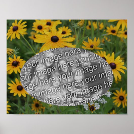 Black Eyed Susan Daisy Voeg je foto-Lijst toe Poster (Voorkant)