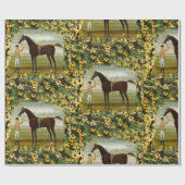 Black Eyed Susan Derby race paard wrapping paper Cadeaupapier (Vlak)