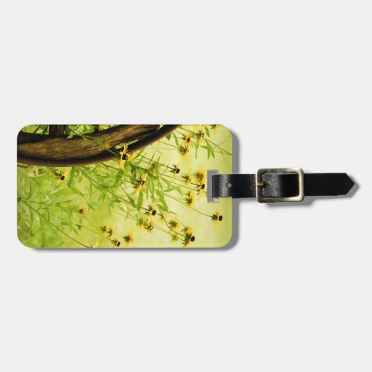Black-Eyed Susan en Wagon Wheel Photo Bagagelabel (Voorkant horizontaal)